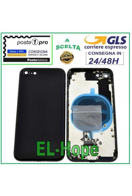 SCOCCA POSTERIORE FRAME TELAIO PER APPLE IPHONE 8 8G BACK CASE COVER NERO BLACK
