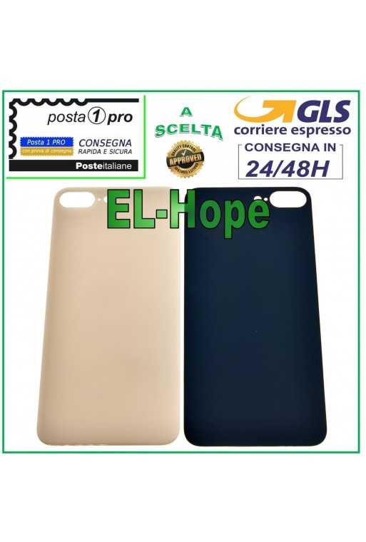 VETRO SCOCCA POSTERIORE COPRI BATTERIA PER APPLE IPHONE 8 PLUS COVER ROSA GOLD
