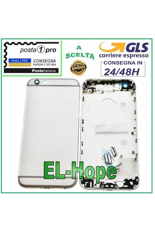 SCOCCA POSTERIORE FRAME TELAIO PER APPLE IPHONE 6 BACK CASE COVER BIANCO WHITE