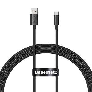 CAVO USB + TYPE-C BASEUS SUPERIOR SERIES 100W 6A 1.5M NERO P10320102114-01