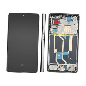 DISPLAY LCD PER REALME GT 6 RMX3851 621029000200 621029000202 GRIGIO / FLUID SILVER CON FRAME - SERVICE PACK