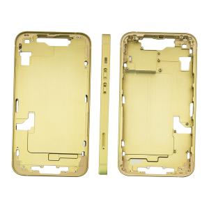 FRAME CENTRALE PER IPHONE 14 GIALLO CON TASTI &amp; SLOT SIM