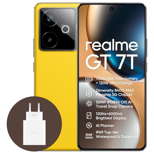 realme GT 7T 5G Smartphone,12+256GB,Batteria 7000mAh,120W charge,Proce
