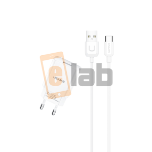 CARICABATTERIE COMPLETO TYPE-C BIANCO T21 + T18 10W USAMS
