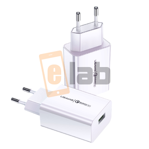CARICABATTERIE A CARICA VELOCE USB BIANCO 18W US-CC083 T22 USAMS