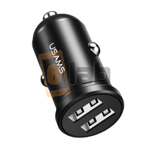 CARICABATTERIE DA AUTO DOPPIA USB NERO US-CC114 C20 USAMS