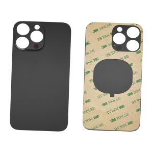 VETRO POSTERIORE PER IPHONE 14 PRO MAX NERO / SPACE BLACK (BIG HOLE) COMPATIBILE
