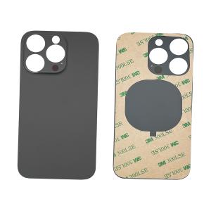 VETRO POSTERIORE PER IPHONE 14 PRO NERO / SPACE BLACK (BIG HOLE) COMPATIBILE