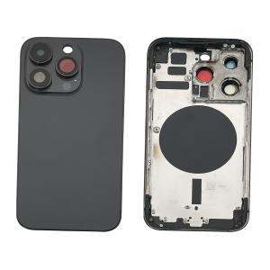 BACK COVER PER IPHONE 14 PRO NERO / SPACE BLACK CON FRAME COMPATIBILE