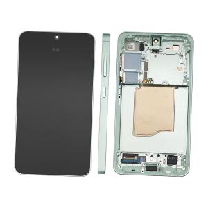 DISPLAY LCD PER SAMSUNG S931B S25 5G VERDE / MINT GREEN CON FRAME GH82-36329B