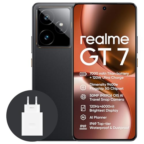 realme GT7 5G Smartphone,12+256GB,Batteria 7000mAh,120W charge,Process
