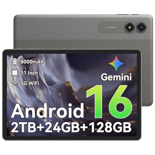 TABWEE T50 Tablet 11 Pollici Android 16-24GB RAM + 128GB ROM (2TB TF)