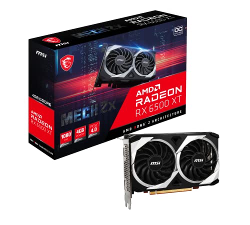 MSI Radeon RX 6500 XT MECH 2X 4G OC Scheda Video Gaming