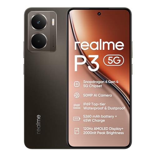 realme P3 Smartphone 5G,8+256GB,Batteria titanica da 5260 mAh,Ricarica