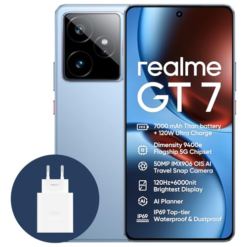 realme GT7 5G Smartphone,12+256GB,Batteria 7000mAh,120W charge,Process