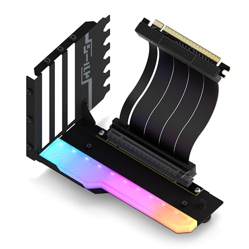 EZDIY-FAB Supporto Verticale GPU con Cavo Riser PCIE 4.0,Modulo ARGB,E