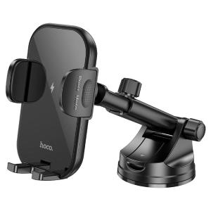 SUPPORTO PER AUTO HOCO HW5 CON RICARICA WIRELESS FAST CHARGE 15W - BLISTER RETAIL