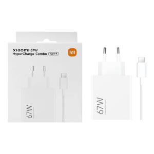 TRAVEL XIAOMI HYPERCHARGER COMBO 67W + CAVO USB-C BIANCO BHR9465EU - BLISTER RETAIL