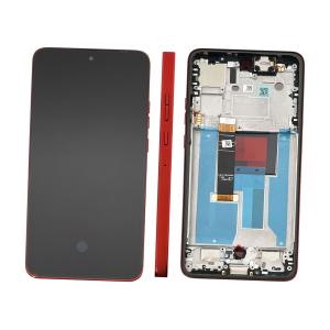 DISPLAY LCD PER MOTOROLA XT2409-1 MOTO EDGE 50 NEO 5G ROSSO / PANTONE POINCIANA CON FRAME 5D68C28684 5D68C28369