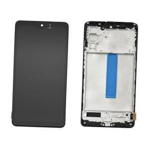 DISPLAY LCD PER SAMSUNG M526B M52 5G NERO CON FRAME (AMOLED) (S/S)