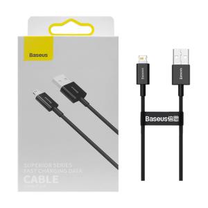 CAVO USB + LIGHTNING BASEUS SUPERIOR SERIES 20W 2.4A 2M NERO CALYS-C01