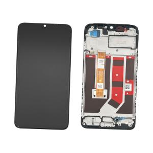 DISPLAY LCD PER OPPO A18 CPH2591 / A38 4G CPH2579 NERO CON FRAME 621029000099 - SERVICE PACK