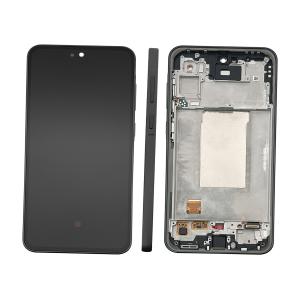 DISPLAY LCD PER SAMSUNG A366B A36 5G NERO CON FRAME GH82-36841A - SERVICE PACK