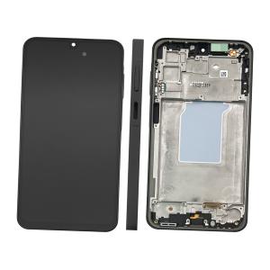 DISPLAY LCD PER SAMSUNG A266B A26 5G NERO CON FRAME GH82-37049A SERVICE PACK