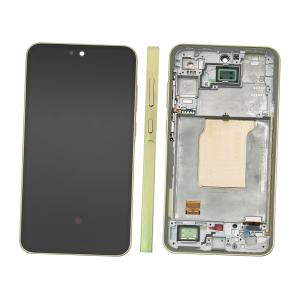 DISPLAY LCD PER SAMSUNG A356B A35 5G GIALLO / AWESOME LEMON CON FRAME GH82-34221D (ASSEMBLED) - SERVICE PACK