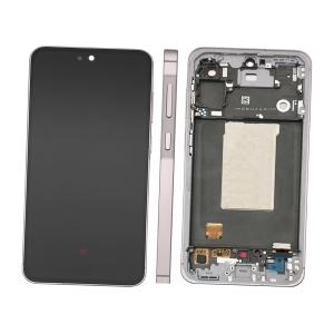 DISPLAY LCD PER SAMSUNG A566B A56 5G ROSA / AWESOME PINK CON FRAME GH82-36829D (ASSEMBLED) - SERVICE PACK