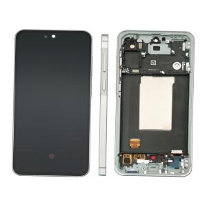 DISPLAY LCD PER SAMSUNG A566B A56 5G VERDE / AWESOME OLIVE CON FRAME GH82-36829C - SERVICE PACK