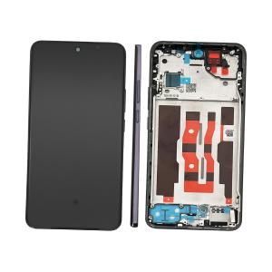 DISPLAY LCD PER OPPO RENO12 5G CPH2625 NERO MARRONE / BLACK BROWN CON FRAME 621029000231 - SERVICE PACK