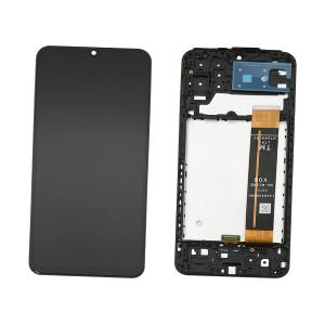 DISPLAY LCD PER SAMSUNG A135F A13 NERO CON FRAME (FLAT SM-M236B V06 TM LTPS)