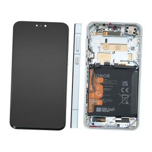DISPLAY LCD PER HONOR MAGIC7 PRO BLU / BREEZE BLUE CON FRAME + BATTERIA 0235AMRP - SERVICE PACK