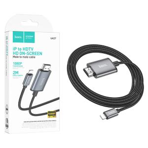CAVO ADATTATORE DA LIGHTNING A HDMI HOCO UA27 2MT GRIGIO - BLISTER REATAIL