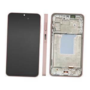 DISPLAY LCD PER SAMSUNG A266B A26 5G ROSA / PEACH PINK CON FRAME GH82-37049D SERVICE PACK