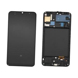 DISPLAY LCD PER SAMSUNG A305F A30 NERO CON FRAME (OLED) (O/S)