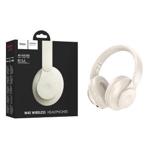 CUFFIE BLUETOOTH HOCO W45 BIANCO LATTE - BLISTER RETAIL
