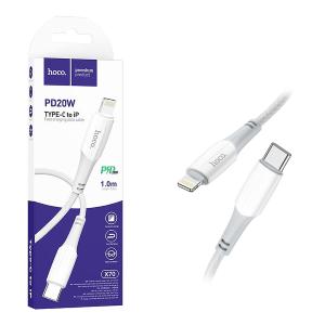 CAVO TYPE-C + LIGHTNING HOCO X70 20W 3A 1M BIANCO - BLISTER RETAIL