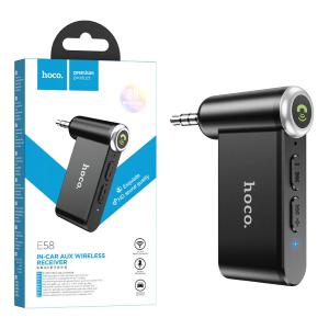 RICEVITORE BLUETOOTH AUTO HOCO E58 JACK AUX 3.5MM NERO - BLISTER RETAIL