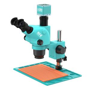 MICROSCOPIO RF4 RF-6565PO4-4KC1PRO TRINOCULARE 6.5-65X CON CAMERA 4K E BASE IN ALLUMIO