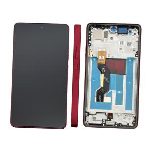 DISPLAY LCD PER MOTOROLA XT2527-7 MOTO G86 POWER 5G ROSSO / PANTONE CHRYSANTHEMUM CON FRAME 5D68C30654