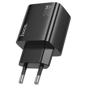 PRESA USB-A*2 + TYPE-C*2 HOCO N56 30W 3A NERO - BLISTER RETAIL