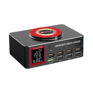 CARICABATTERIE DA BANCO YCS-S500 CON 8 PORTE 140W CON RICARICA WIRELESS 15W