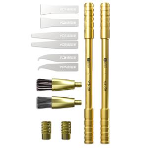 IMPUGNATURA YCS PER RIMOZIONE CHIP BGA CON SET LAME E SPAZZOLA (10in1)