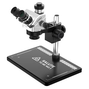 MICROSCOPIO LUOWEI LW-TR02-B3TV TRINOCULARE 7-50X CON INTERFACCIA 0.5CTV CON BASE IN ALLUMINIO