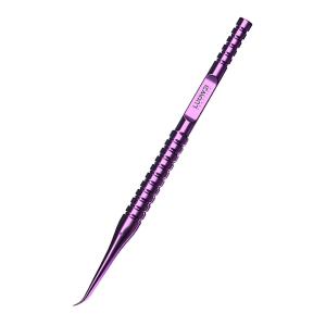 PINZA IN TITANIO LUOWEI BAMBOO-SHAPED A PUNTA CURVA VIOLA 0.01mm