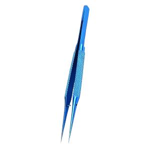PINZA IN TITANIO LUOWEI NON-SLIP A PUNTA DIRITTA BLU 0.1mm