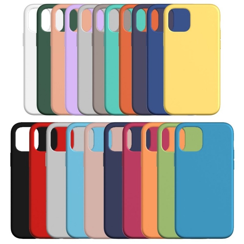 ROVI Colour Cover Morbida in Silicone Custodia con Effetto Soft Touch Per iPhone 13 Pro Max