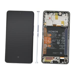 DISPLAY LCD PER HONOR X50 ALI-AN00 SILVER CON FRAME + BATTERIA 0235AGJH - SERVICE PACK
